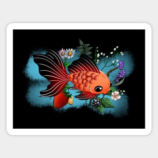 Goldfish and Flower Magnet